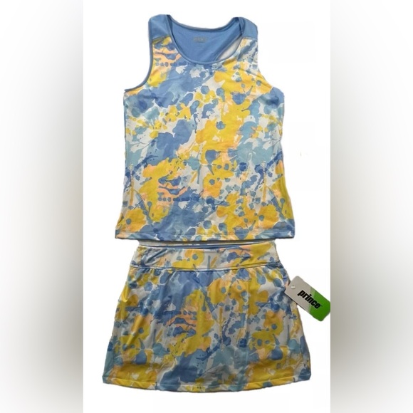 Prince Girls Fashion Print Tennis Skort & Top Set Multicolor Size Lg (14) NWT - Picture 5 of 14